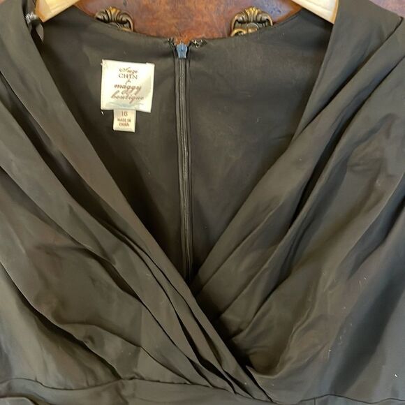 Suzi Chin for Maggy Boutique black v neck dress - Picture 4 of 6